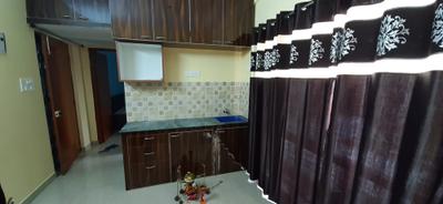 Kitchen Image of 400 Sq.ft 1 BHK Apartment / Flat for rent in Eden Solace, Joka Kolkata for Rs. 13000