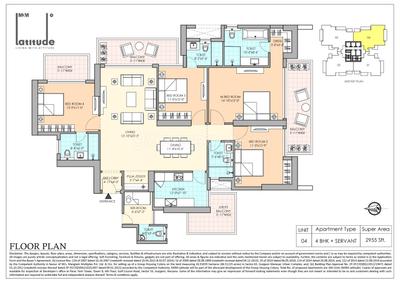Image of 2345 Sq.ft 3 BHK Apartment / Flat for sale in M3M Latitude, Sector 65, Gurgaon for Rs. 60000000