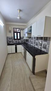 Kitchen Image of 1500 Sq.ft 3 BHK Builder Floor for rent in Gautam Nagar New Delhi for Rs. 60000