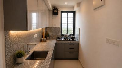 Kitchen Image of 750 Sq.ft 1 BHK Apartment / Flat for sale in Queenstown Springs, Ghansoli Navi Mumbai for Rs. 12000000