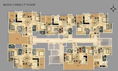 Image of 1415 Sq.ft 3 BHK Apartment / Flat for sale in Provident Ecopolitan, Gummanahalli, Bengaluru for Rs. 13000000