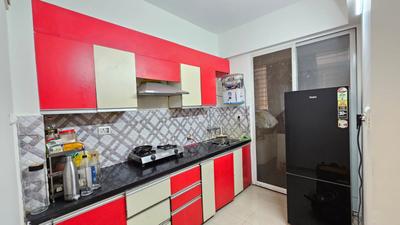 Kitchen Image of 1050 Sq.ft 2 BHK Builder Floor for rent in D Lunia Group Nishdin Aura, Mahalakshmi Nagar Indore for Rs. 30000