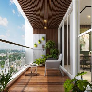 Balcony Image of 1150 Sq.ft 2 BHK Apartment / Flat for sale in Ajwani Prissa Pratham, Aundh Pune for Rs. 10500000