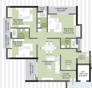 Image of 2204 Sq.ft 3 BHK Apartment / Flat for sale in Shuvam Avenue, Ghatikia, Bhubaneswar for Rs. 15428000