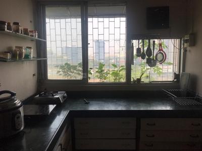 Kitchen Image of 600 Sq.ft 1 BHK Apartment / Flat for rent in Lok Gaurav Complex, Vikhroli West Mumbai for Rs. 40000