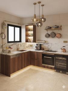 Kitchen Image of 800 Sq.ft 1 BHK Apartment / Flat for rent in Orchid Infinity, Palanpur Surat for Rs. 20000
