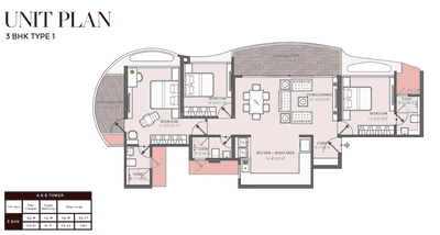 Image of 1879 Sq.ft 3 BHK Apartment / Flat for sale in Chandrarang The Embercrest, Wakad, Pune for Rs. 19000000