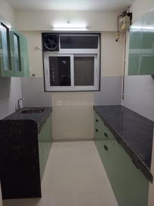 Kitchen Image of 650 Sq.ft 1 BHK Apartment / Flat for rent in Ashar Axis, Thane West Thane for Rs. 37000