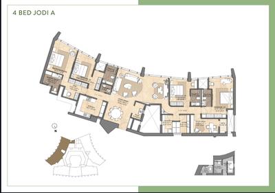 Image of 1000 Sq.ft 2 BHK Apartment / Flat for sale in Lodha Adrina, Lower Parel, Mumbai for Rs. 63000000