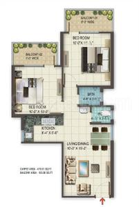 Image of 488 Sq.ft 2 BHK Apartment / Flat for sale in RAS Basera, Taraori, Karnal for Rs. 2499000