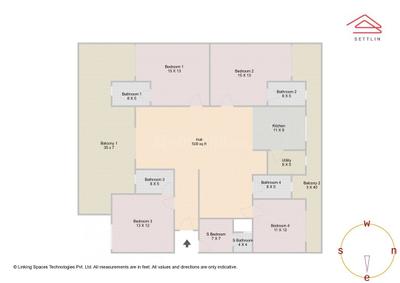 Image of 2627 Sq.ft 4 BHK Apartment / Flat for sale in Ohana Gardens by Aakruthi Developers, K R Puram, Bengaluru for Rs. 37000000