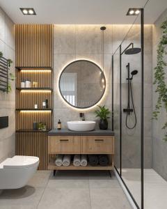 Bathroom Image of 783 Sq.ft 2 BHK Apartment / Flat for sale in Hrub Bayline Residences, Mahim Mumbai for Rs. 36000000
