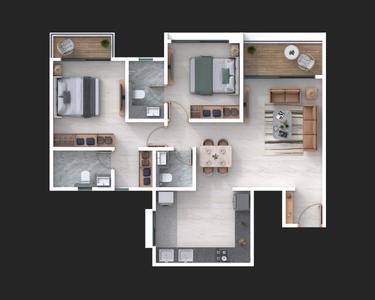 Image of 1028 Sq.ft 2 BHK Apartment / Flat for sale in Hinjawadi, Pune for Rs. 9900000