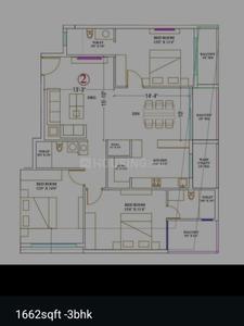 Image of 1270 Sq.ft 3 BHK Apartment / Flat for sale in Kanchan Tirupati Enclave Phase 03, Amanaka, Raipur for Rs. 5900000