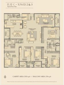 Floor Plan Image of 4391 Sq.ft 5 BHK Apartment / Flat for sale in Vaanya, New Town Kolkata for Rs. 62500000