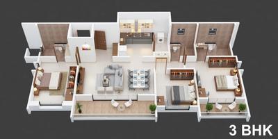 Image of 1825 Sq.ft 3 BHK Apartment / Flat for sale in Sai Shriya Akash, Pashan, Pune for Rs. 17400000
