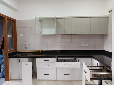 Kitchen Image of 1200 Sq.ft 3 BHK Apartment / Flat for rent in Vihav Parvarish, Bhayli Vadodara for Rs. 25000