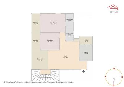 Image of 1400 Sq.ft 2 BHK Apartment / Flat for sale in Byrathi, Bengaluru for Rs. 24500000