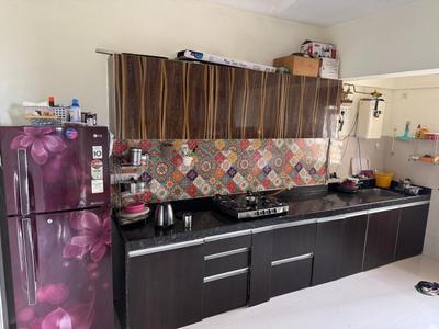 Kitchen Image of 1400 Sq.ft 3 BHK Apartment / Flat for rent in Dhanori Pune for Rs. 38000