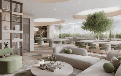 Living Room Image of 398 Sq.ft 1 RK Apartment / Flat for sale in Dubailand Dubai for Rs. 19194754