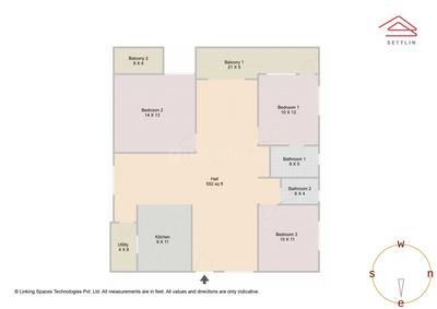 Image of 1675 Sq.ft 3 BHK Apartment / Flat for sale in Chansandra, Bengaluru for Rs. 15300000