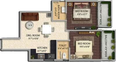 Image of 704 Sq.ft 2 BHK Apartment / Flat for sale in Pyramid Urban Homes II, Sector 86, Gurgaon for Rs. 7000000