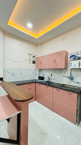 Kitchen Image of 650 Sq.ft 1 BHK Builder Floor for rent in Vijay Nagar Indore for Rs. 19500