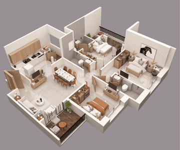 Floor Plan Image of 993 Sq.ft 2 BHK Apartment / Flat for sale in Avishkar Ridhima, Maan Pune for Rs. 7400000