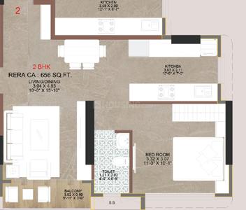 Image of 807 Sq.ft 2 BHK Apartment / Flat for sale in Vaibhavlaxmi Queens Glory, Chembur, Mumbai for Rs. 14900000