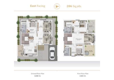 Image of 2391 Sq.ft 3 BHK Villa for sale in Bachupally, Hyderabad for Rs. 16500000