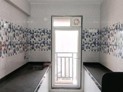Kitchen Image of 500 Sq.ft 1 BHK Apartment / Flat for rent in Raunak Bliss, Kasarvadavali Thane for Rs. 24699