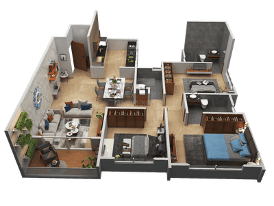 Image of 1591 Sq.ft 3 BHK Apartment / Flat for sale in Majestique Aravali, Warje, Pune for Rs. 12900000