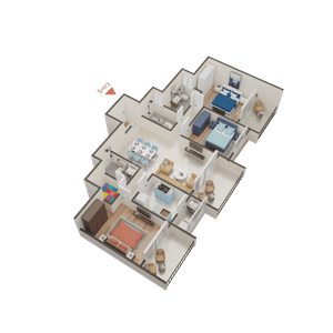 Image of 1161 Sq.ft 2 BHK Apartment / Flat for sale in Runwal The Central Park, Chinchwad, Pune for Rs. 12000000