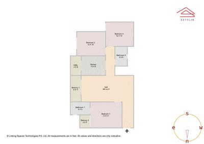 Image of 1409 Sq.ft 3 BHK Apartment / Flat for sale in Goravigere, Bengaluru for Rs. 16600000