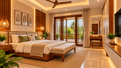 Bedroom Image of 1500 Sq.ft 3 BHK Independent House for sale in Kaiparambu Thrissur for Rs. 8600000