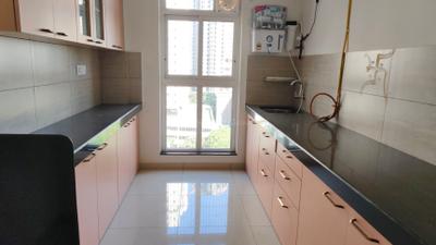 Kitchen Image of 1000 Sq.ft 3 BHK Apartment / Flat for rent in Godrej Emerald, Thane West Thane for Rs. 36000