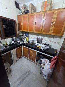 Kitchen Image of 650 Sq.ft 1 BHK Builder Floor for rent in Old Double Storey, Lajpat Nagar New Delhi for Rs. 30000