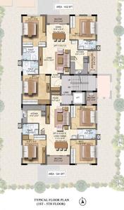 Image of 1241 Sq.ft 3 BHK Apartment / Flat for sale in Adyar, Chennai for Rs. 21000000