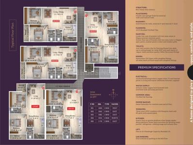 Image of 1082 Sq.ft 2 BHK Apartment / Flat for sale in Chansandra, Bengaluru for Rs. 6221500