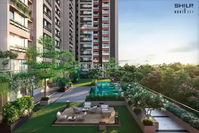Image of 875 Sq.ft 2 BHK Apartment / Flat for sale in Shilp North Sky, Gujarat International Finance Tec City, Gandhinagar for Rs. 10700000