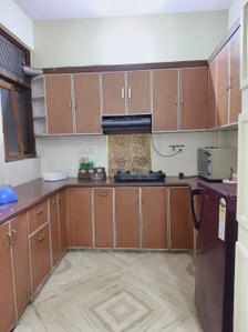 Kitchen Image of 900 Sq.ft 1.5 BHK Builder Floor for rent in Patel Nagar New Delhi for Rs. 32000