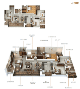 Image of 2507 Sq.ft 4 BHK Apartment / Flat for sale in VB Aundh Renaissance, Aundh, Pune for Rs. 34936000