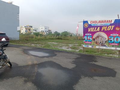 Image of 1200 Sq.ft Residential Plot / Land for sale in Cholavaram, Thiruvallur, Chennai for Rs. 2880000