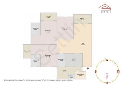 Image of 1865 Sq.ft 3 BHK Apartment / Flat for sale in Parkway Tivoli Villa by Parkway Group, K R Puram, Bengaluru for Rs. 17000000