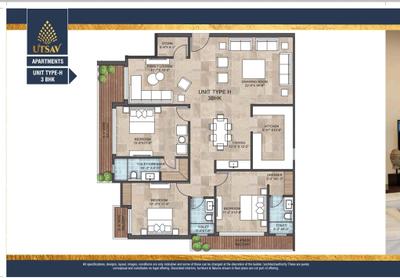 Image of 1800 Sq.ft 3 BHK Apartment / Flat for sale in Morabadi, Ranchi for Rs. 9000000