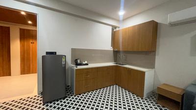 Kitchen Image of 700 Sq.ft 1 BHK Apartment / Flat for rent in Scheme No 114 Indore for Rs. 22000