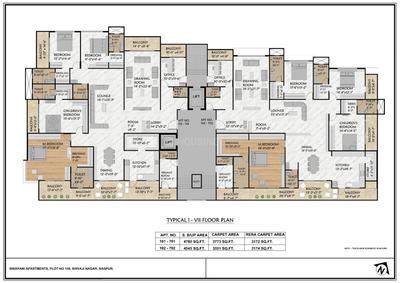 Image of 4780 Sq.ft 4 BHK Apartment / Flat for sale in Shivaji Nagar, Nagpur for Rs. 52580000