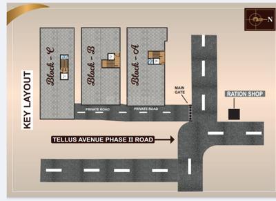 Floor Plan Image of 990 Sq.ft 2 BHK Apartment / Flat for sale in Sembakkam Chennai for Rs. 7600000