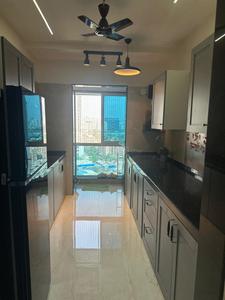 Kitchen Image of 1625 Sq.ft 3 BHK Apartment / Flat for rent in Oxford Navrang Crystal, Goregaon West Mumbai for Rs. 140000