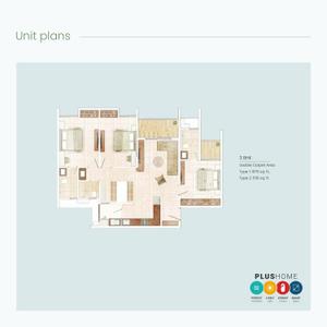 Image of 1455 Sq.ft 3 BHK Apartment / Flat for sale in Rohan Saroha, Bhugaon, Pune for Rs. 10100000